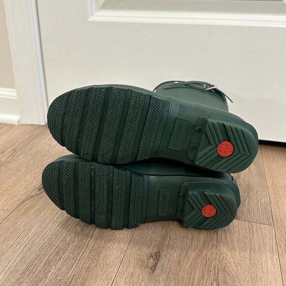 HUNTER Original Short Waterproof Rain Boot in Hunter Green Size US 7 - Picture 9 of 10
